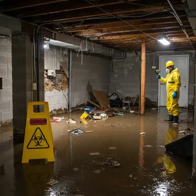 Flooded Basement Electrical Hazard in James City County, VA Property